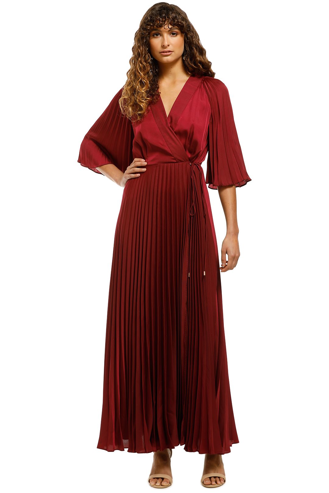 ginger and smart red dress Fashion Ginger And Smart Red Dress Tempera Wrap Gown By Ginger And Smart For Hire GlamCorner