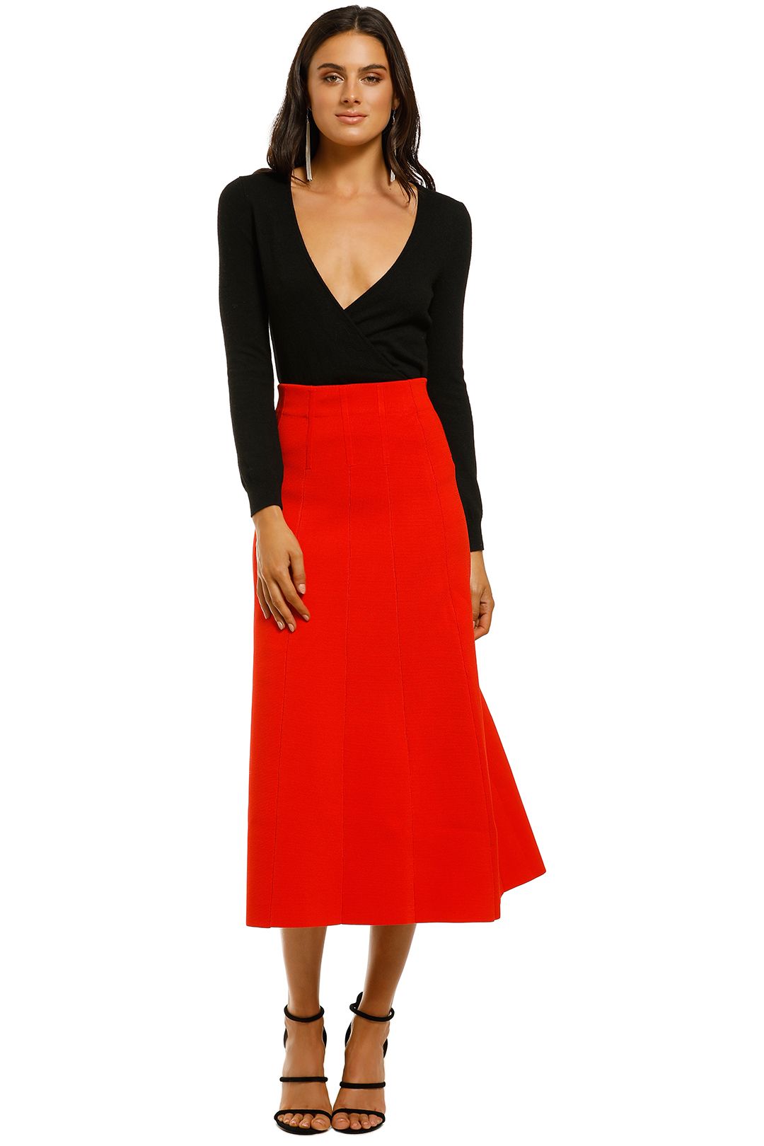Ginger-and-Smart-Valour-Knit-Skirt-Geranium-Front