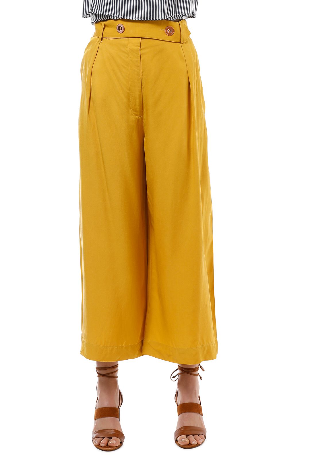 Ginger and Smart - Morph Pant - Mustard Yellow - Front Crop