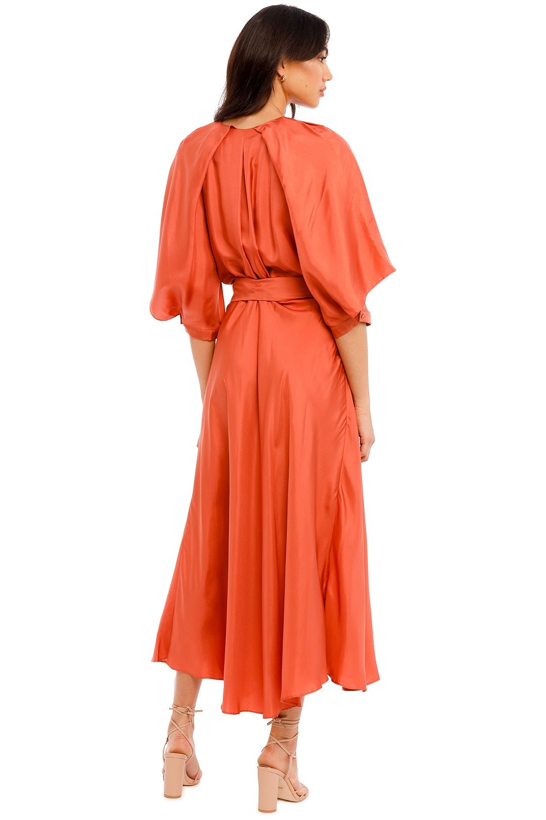 LTS Tall Women's Dark Red Long Sleeve Wrap Dress