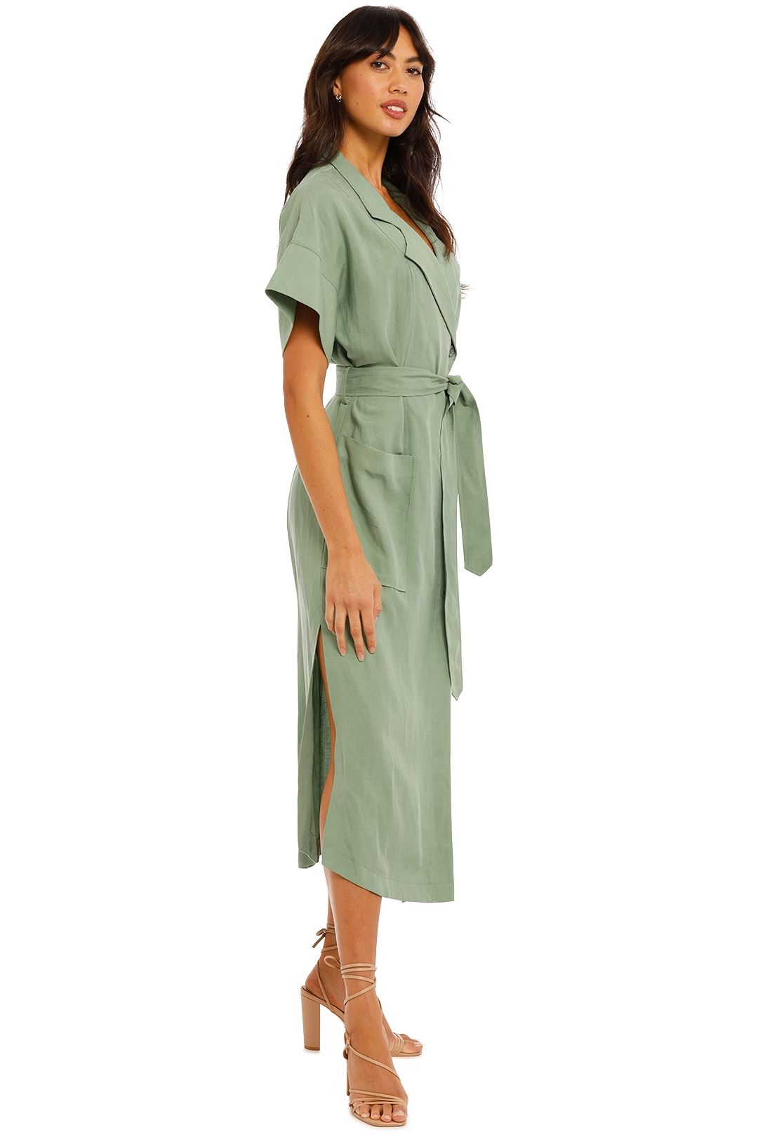 Lantern Wrap Dress Mint