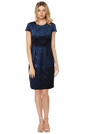 Ginger Smart - Metal Heart Dress - Blue - Front