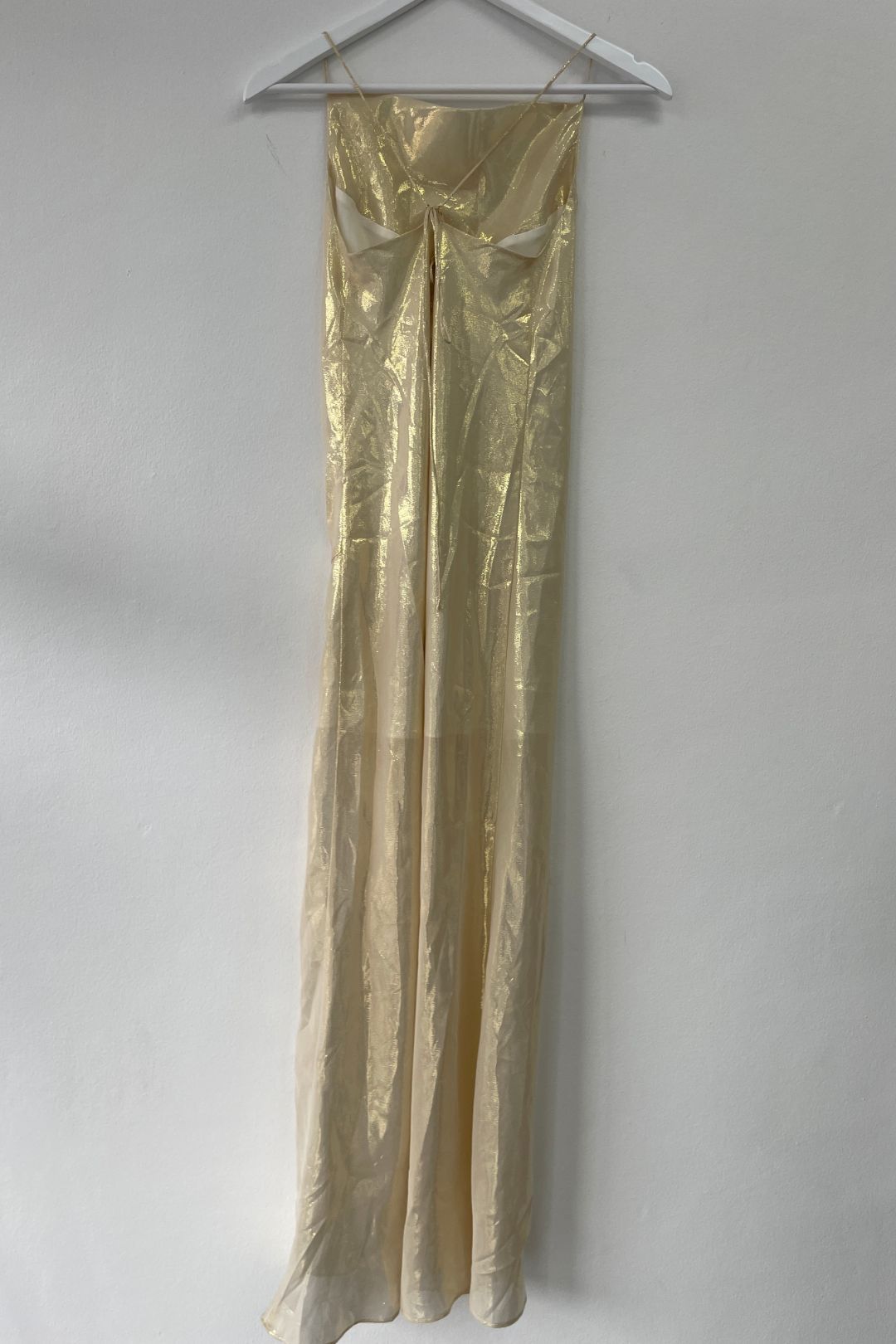 Ginia - Lexi Gold Silk Dress