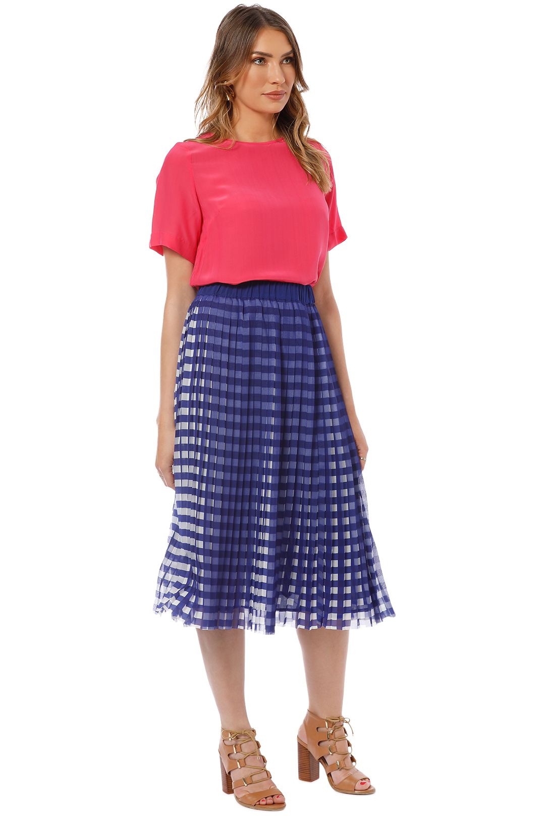 Gorman gold pleated skirt sale