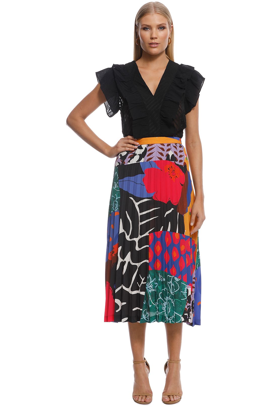 Patchwork Punch Pleat Skirt by Gorman for Rent GlamCorner