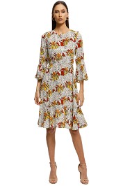 Gorman - Pumpkin Flower Silk Dress - Print - Front