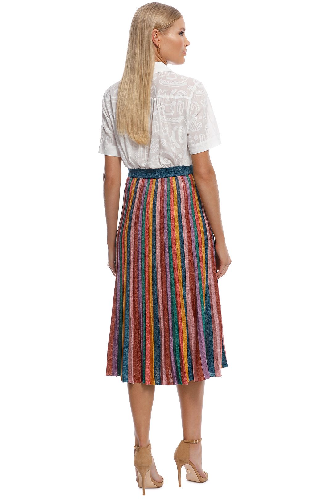 Gorman - Rainbow Knit Skirt - Multi - Back