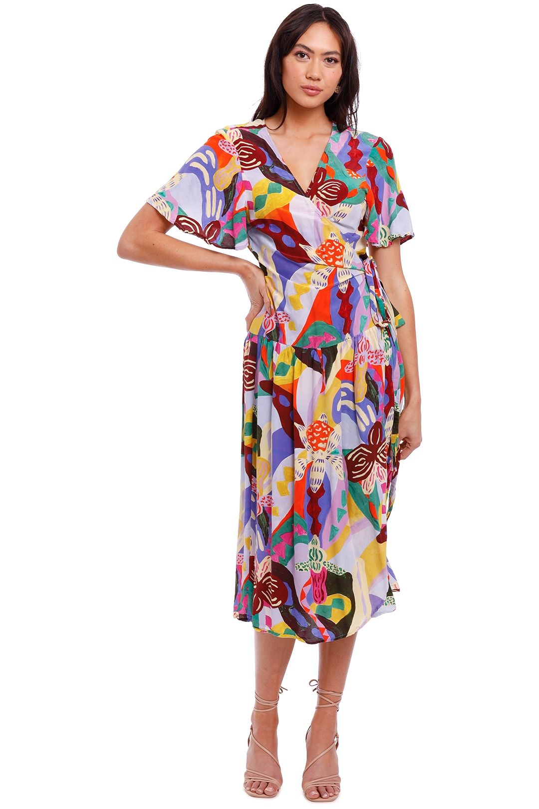 Wild Orchid Wrap Dress by Gorman for Hire | GlamCorner