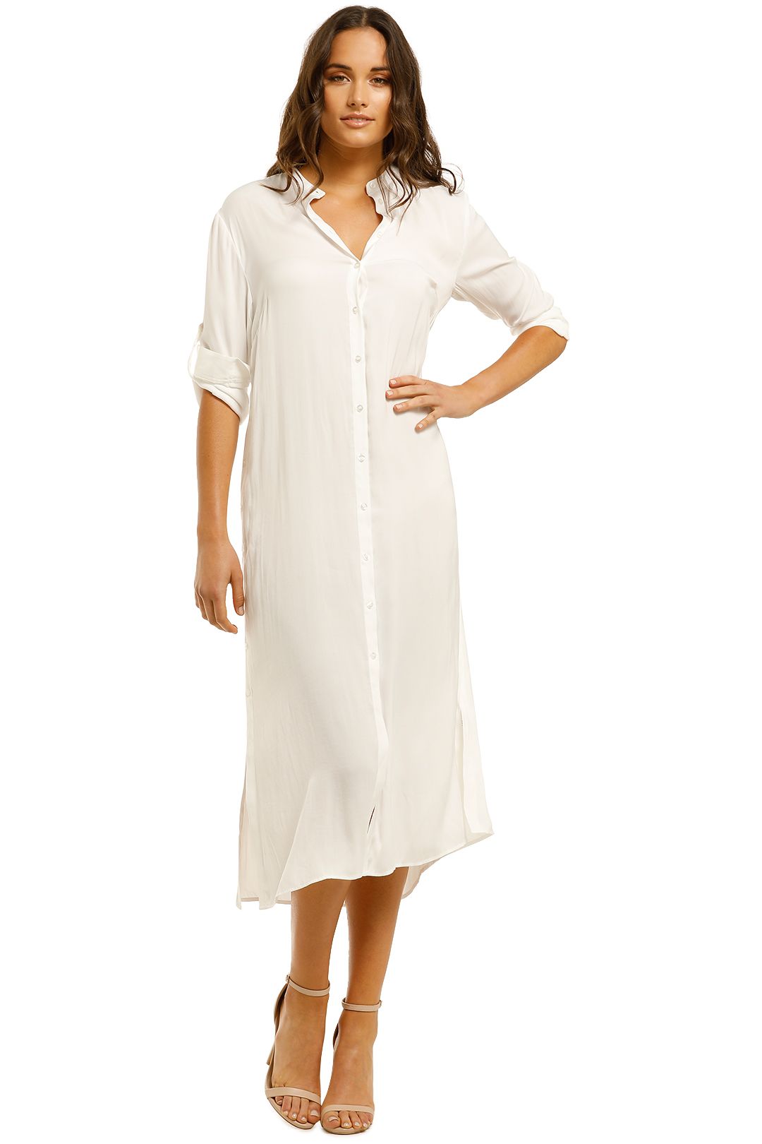 Grace-Willow-Ally-Shirt-Dress-White-Front