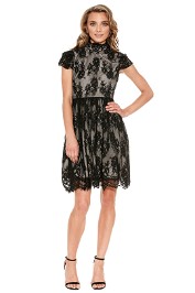 Grace and Hart - Lacy Shadow Dress - Black - Front