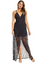 Grace and Hart - Shooting Stars Wrap Dress - Black - Front