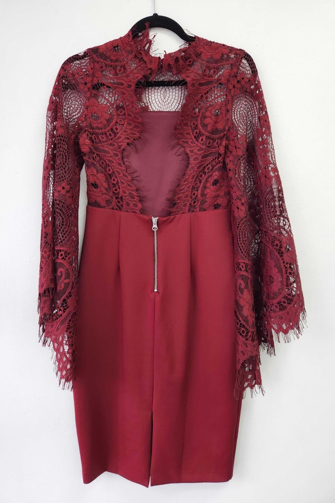 Buy Red Lace Sleeve Dress Grace and Hart GlamCorner