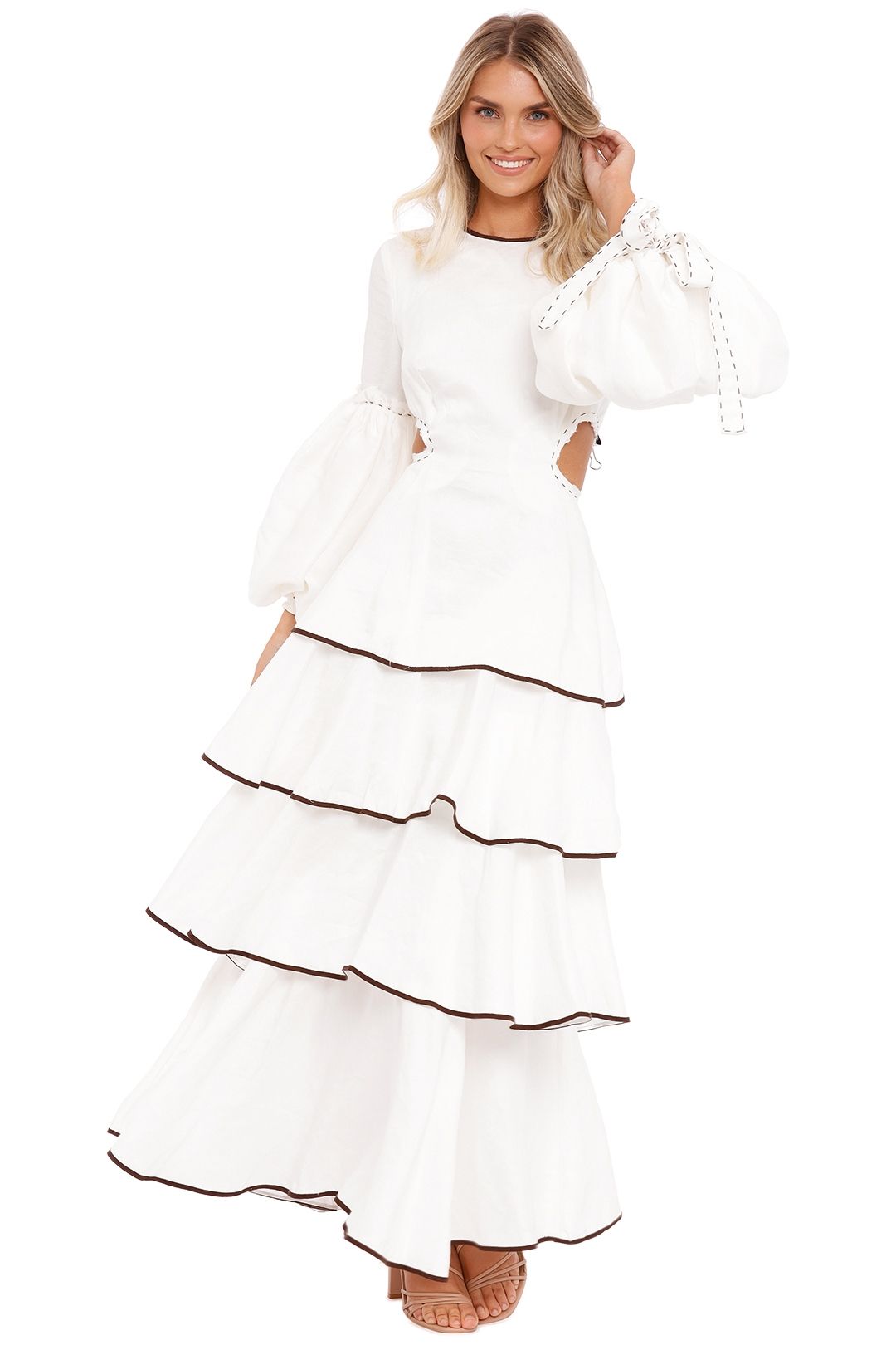 aje white cut out dress Aje Women's Henriette Cut Out Mini Dress In White