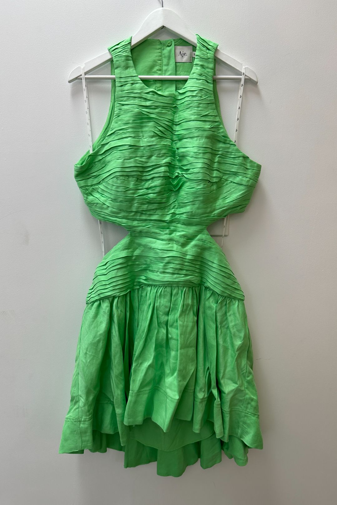Buy Green Introspect Cut Out Mini Dress | AJE | GlamCorner