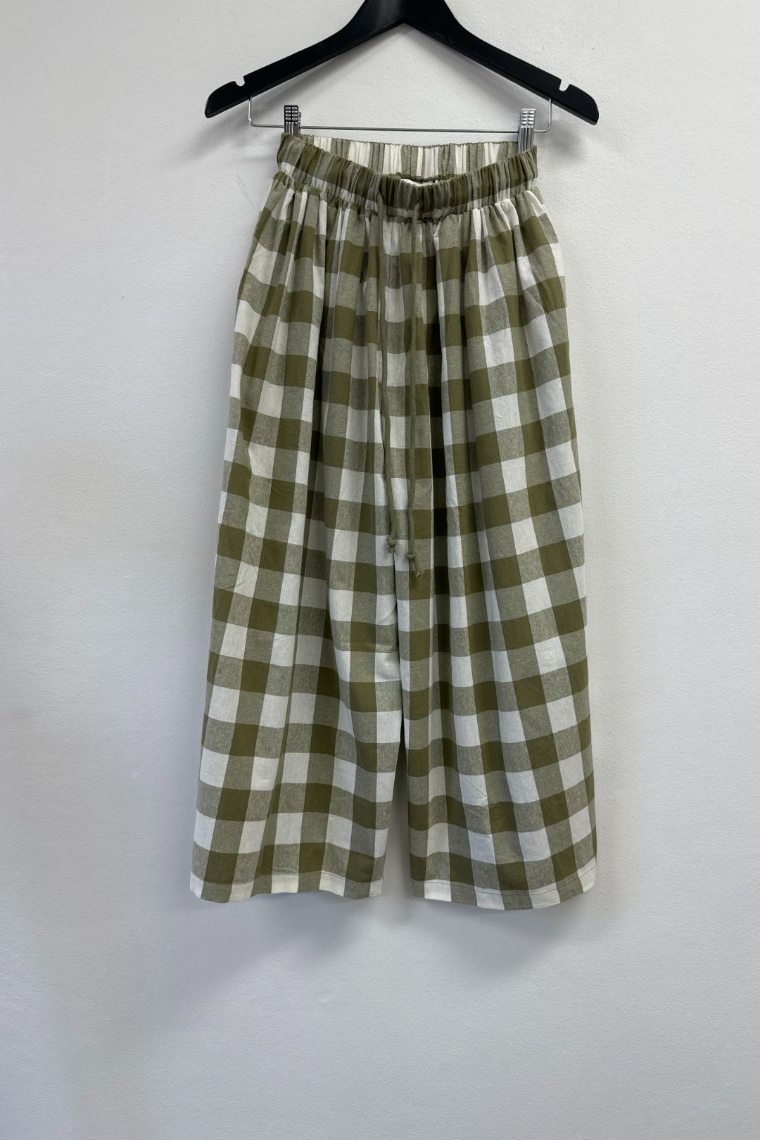 La Boheme Girls Green Gingham Print Eddie Culottes