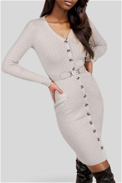 Guess Lena Belted Cardigan Dress Grey