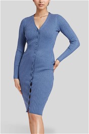 Guess Lena Belted Cardigan Dress Nordic Blue