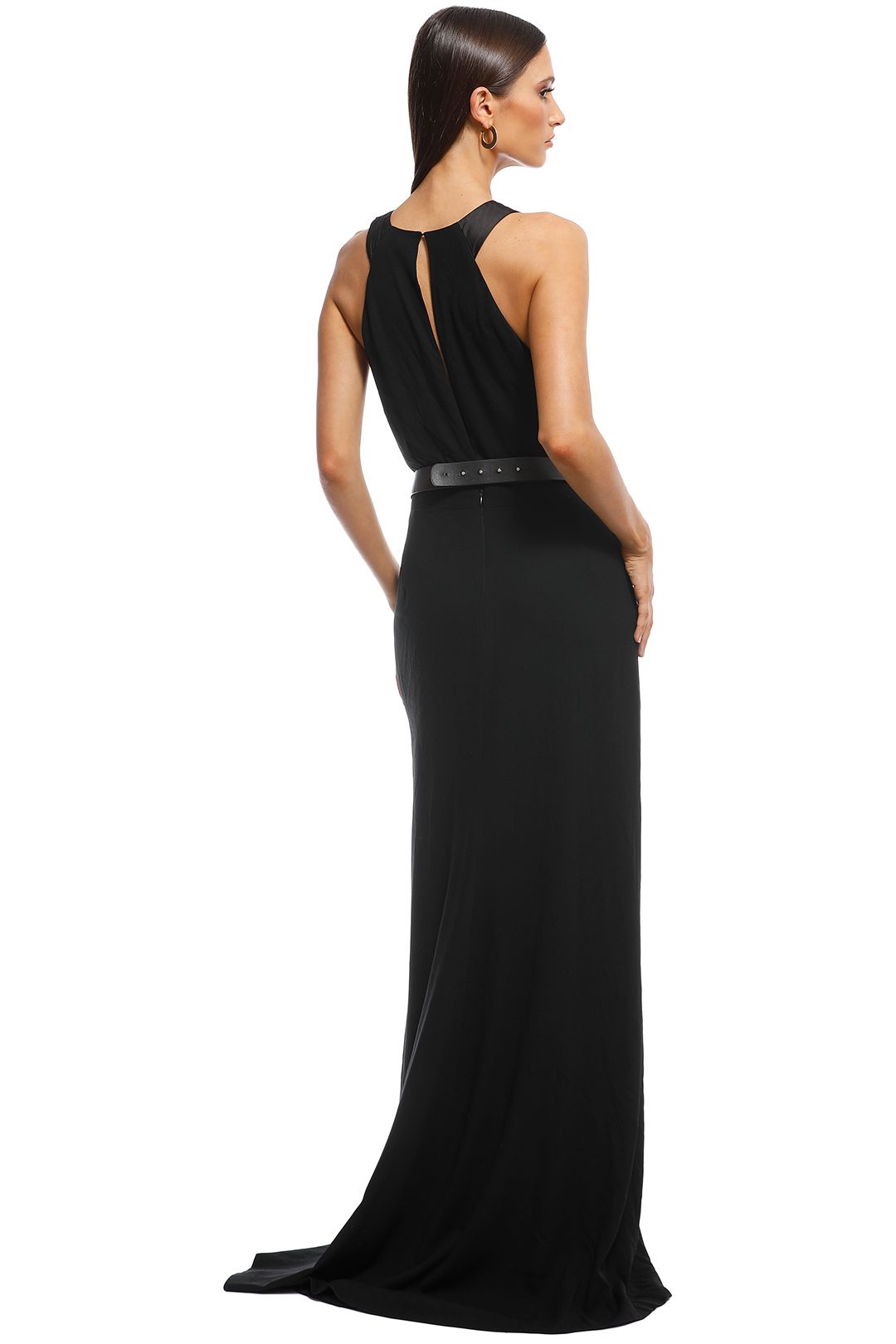 Halston heritage strapless store draped crepe gown