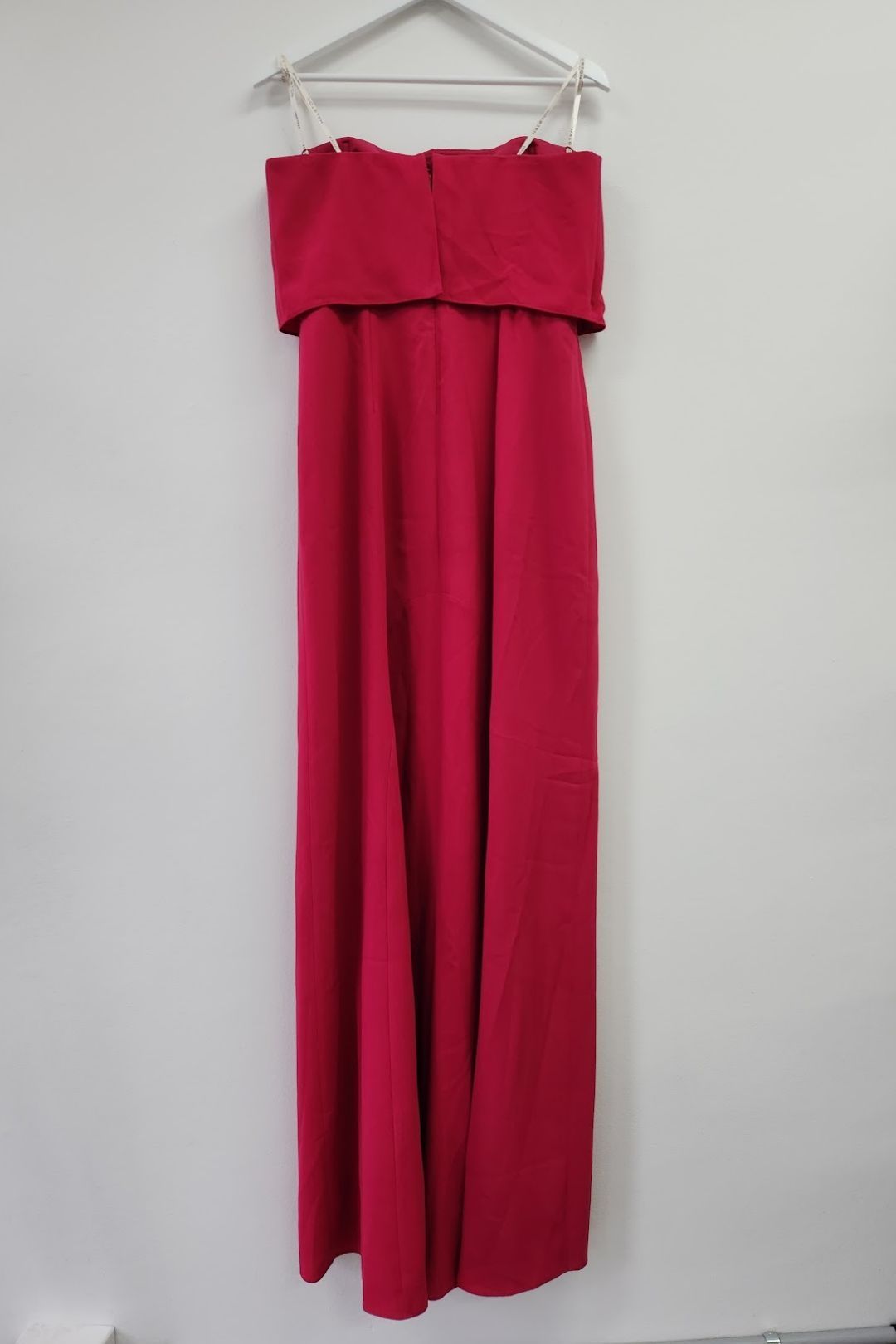 Halston Heritage - Hot Pink Strapless Tiered Maxi Gown