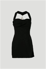 Halter Neck Blaise Mini Dress in Black