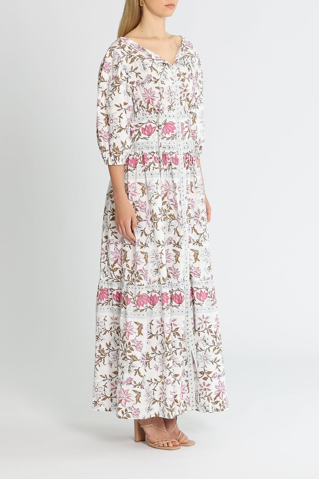 Hannah Artwear Camilla Dress Buganvillea Balloon Sleeves