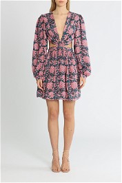 Hannah Artwear Mia Dress Peonia Plunging Neckline