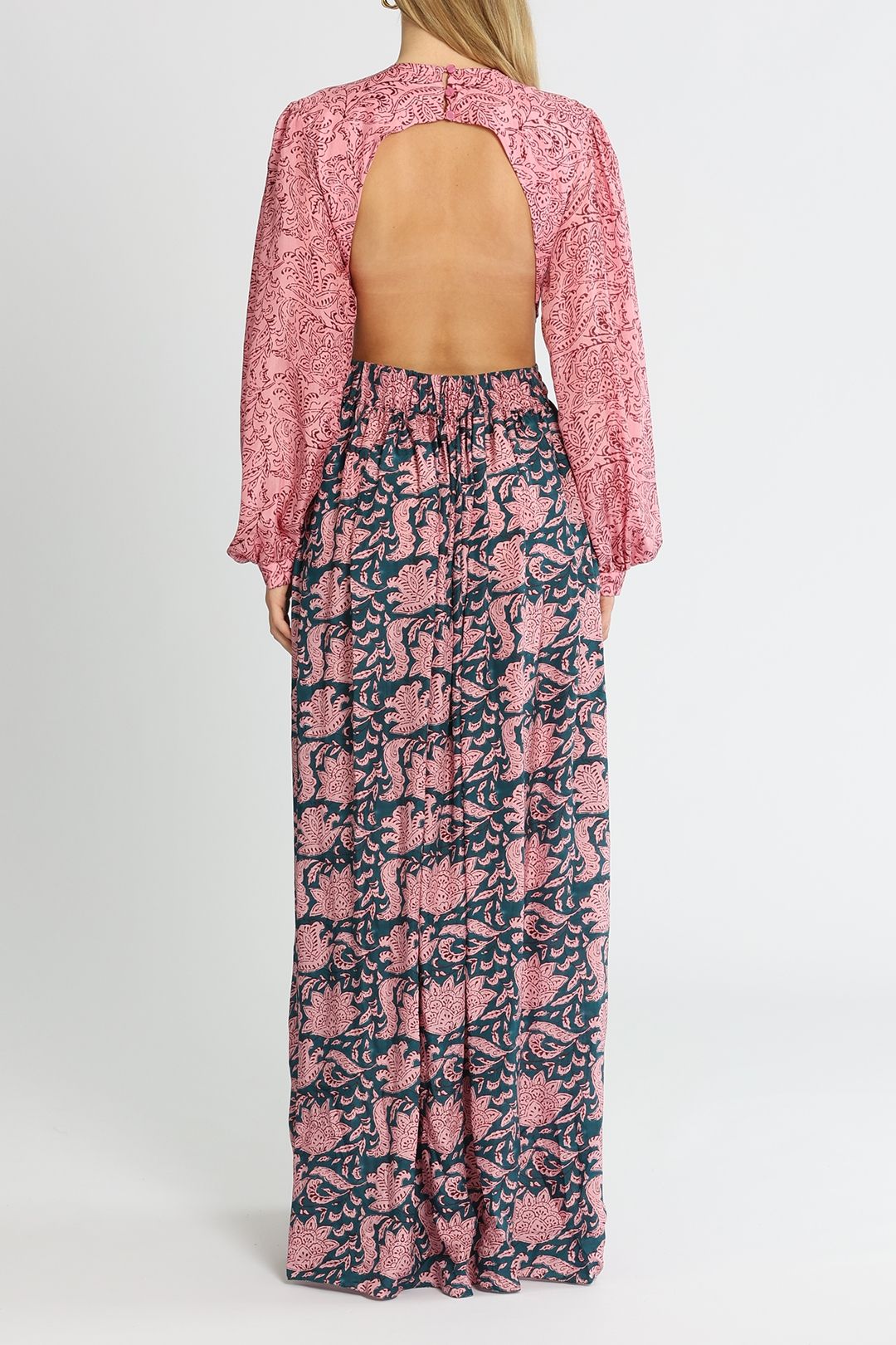 hannah artwear rio silk dress NWT Hannah Artwear Rio Cutout Silk Maxi Dress. Size 3 (US 10-12)