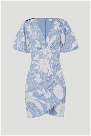 Sheike Heaven Scent Mini Dress in Floral Blue