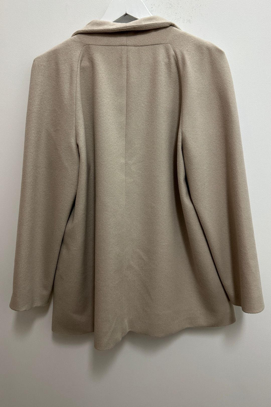 Hip Length Coat In Taupe