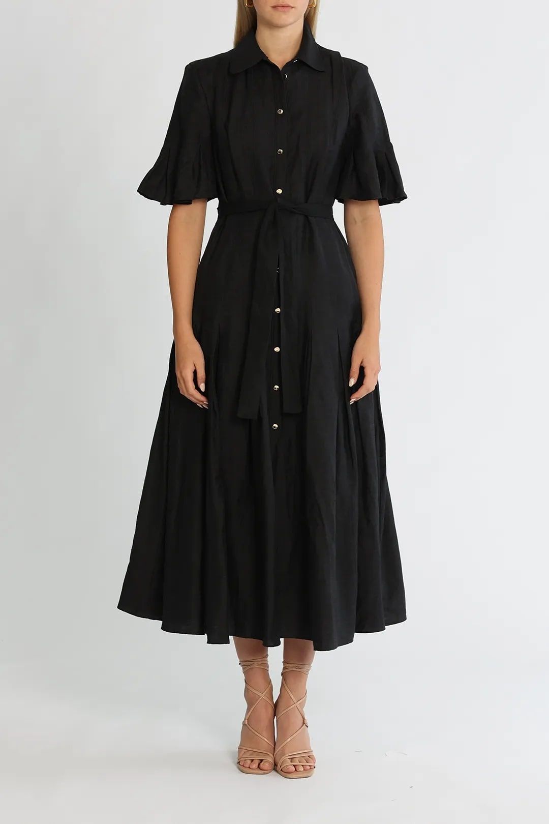 Hire Lockwood dress in black for evening events.