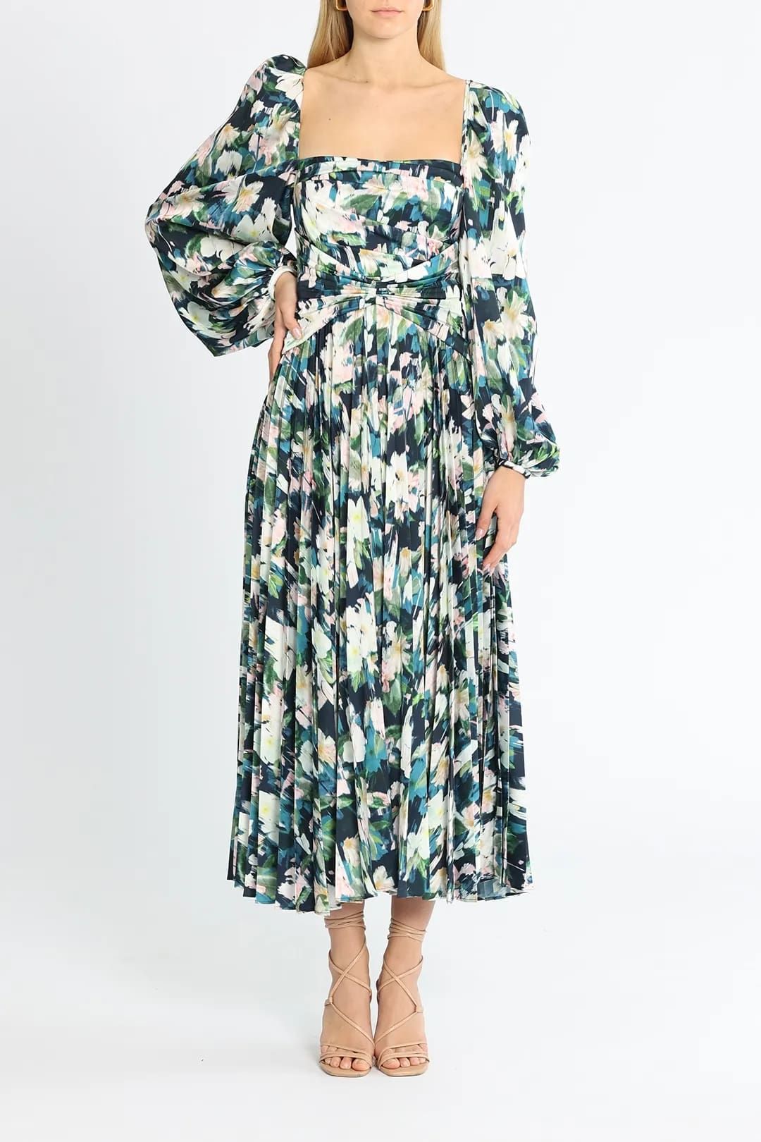 Hire Mattison dress in navy posey for wedding guests.