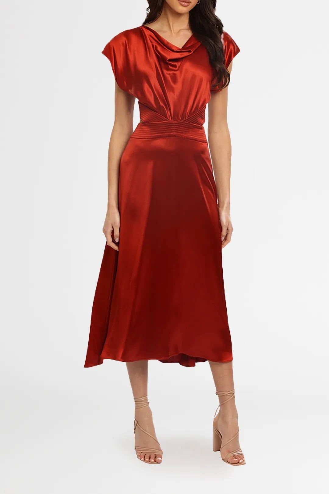 Hire Plympton dress in red for cocktail events.
