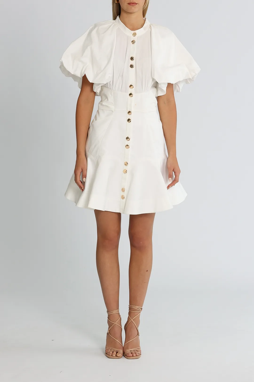 Hire Dalbury Dress in white for wedding guest.