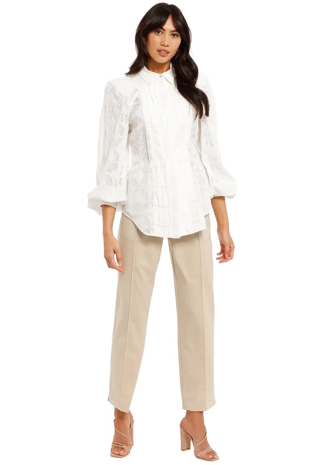 Hire Klara shirt in ivory for casual wear.