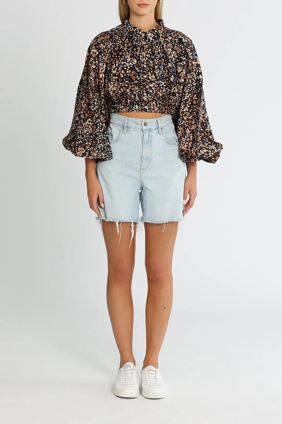 Winrose Top in Wild Spot by Acler, available for rent