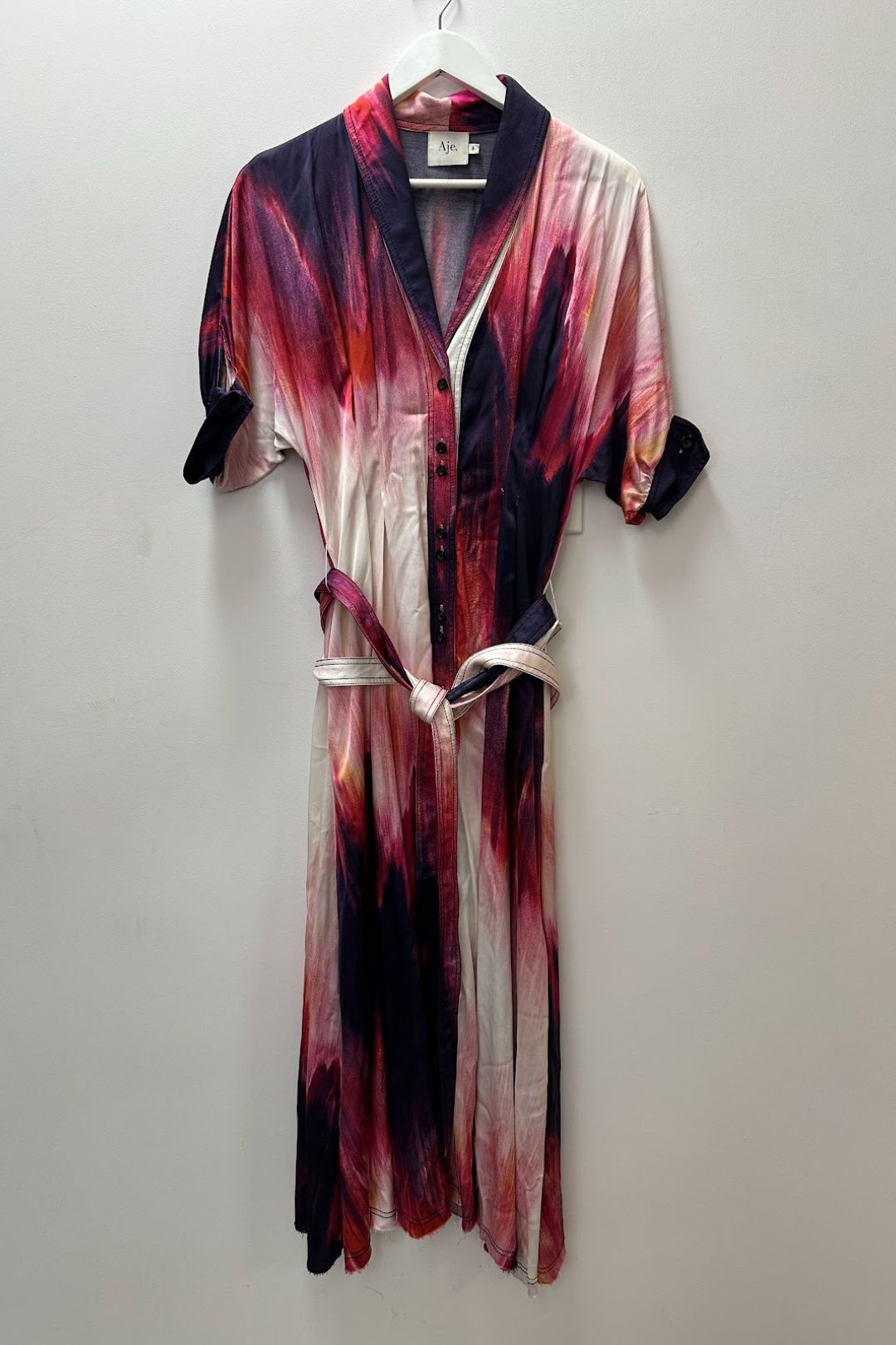 AJE Hudson Dress In Multi Miami Dye