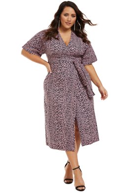 open lace back dress Farm Rio Baby Leopard Ruffle Long Sleeve Maxi Shirtdress in Baby Leopard Pink at Nordstrom, Size Small