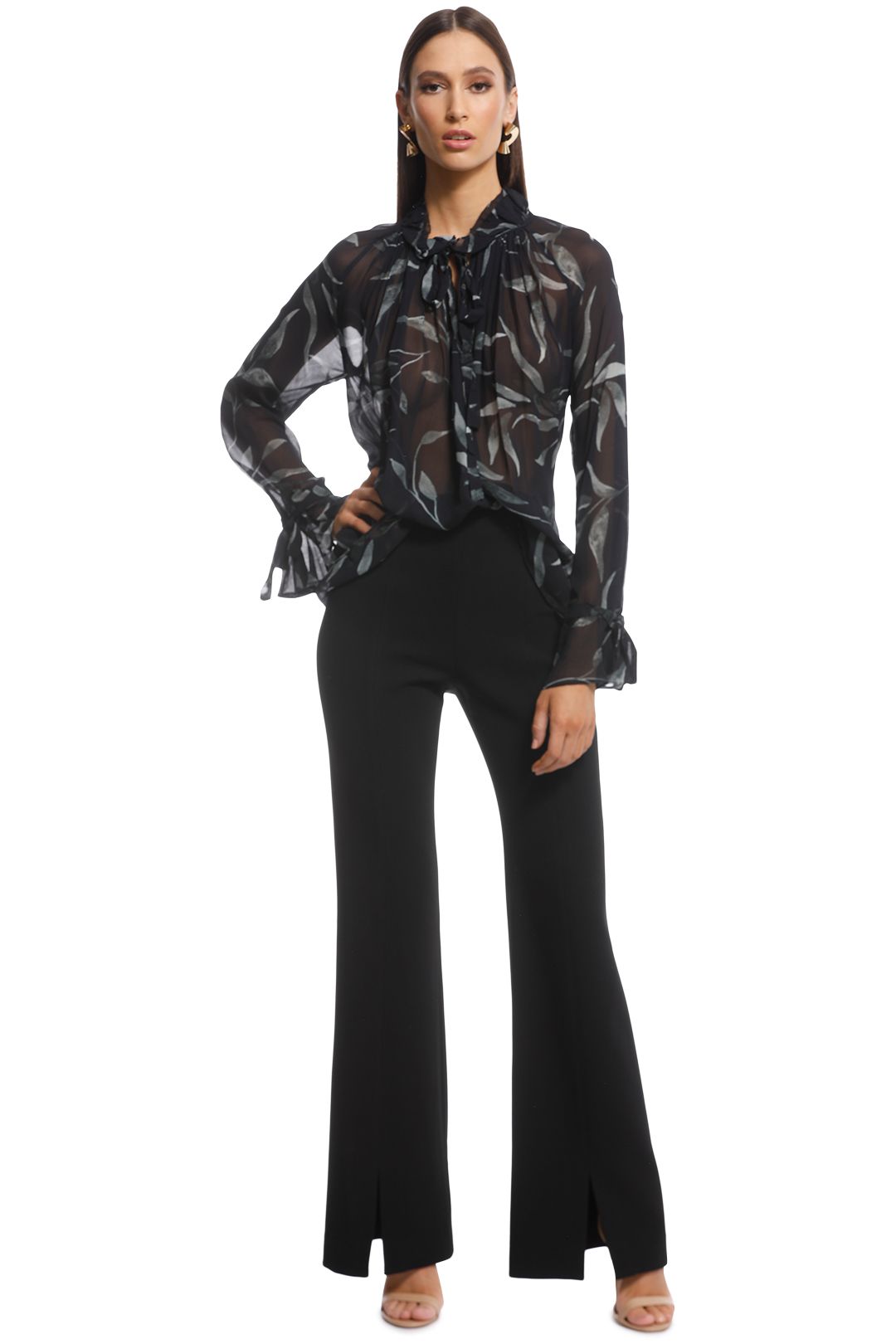 Husk - Joni Top - Indigo Leaves - Front