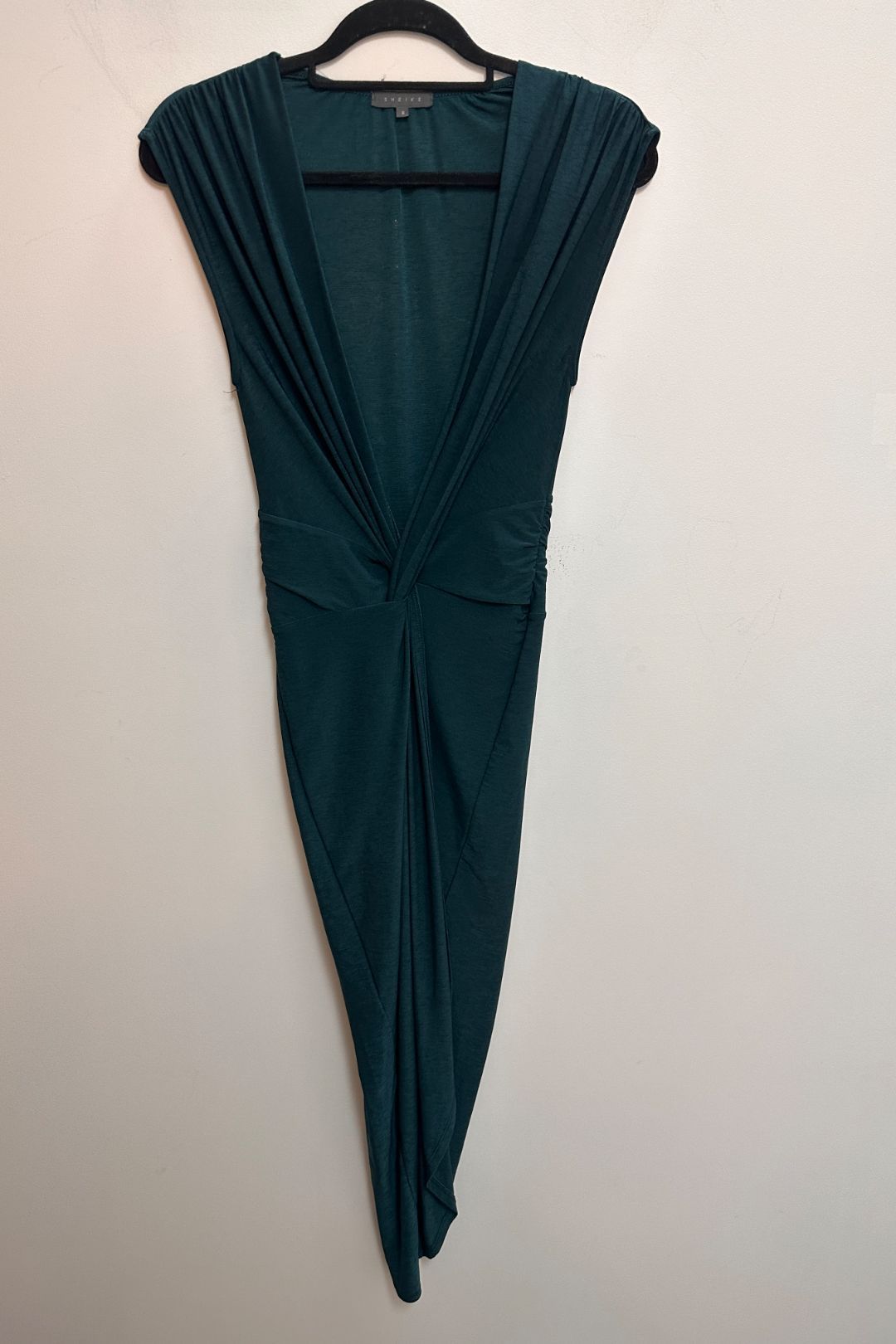 green emerald velvet dress Michelle Midi Dress Green | 3D Floral Midi Dress