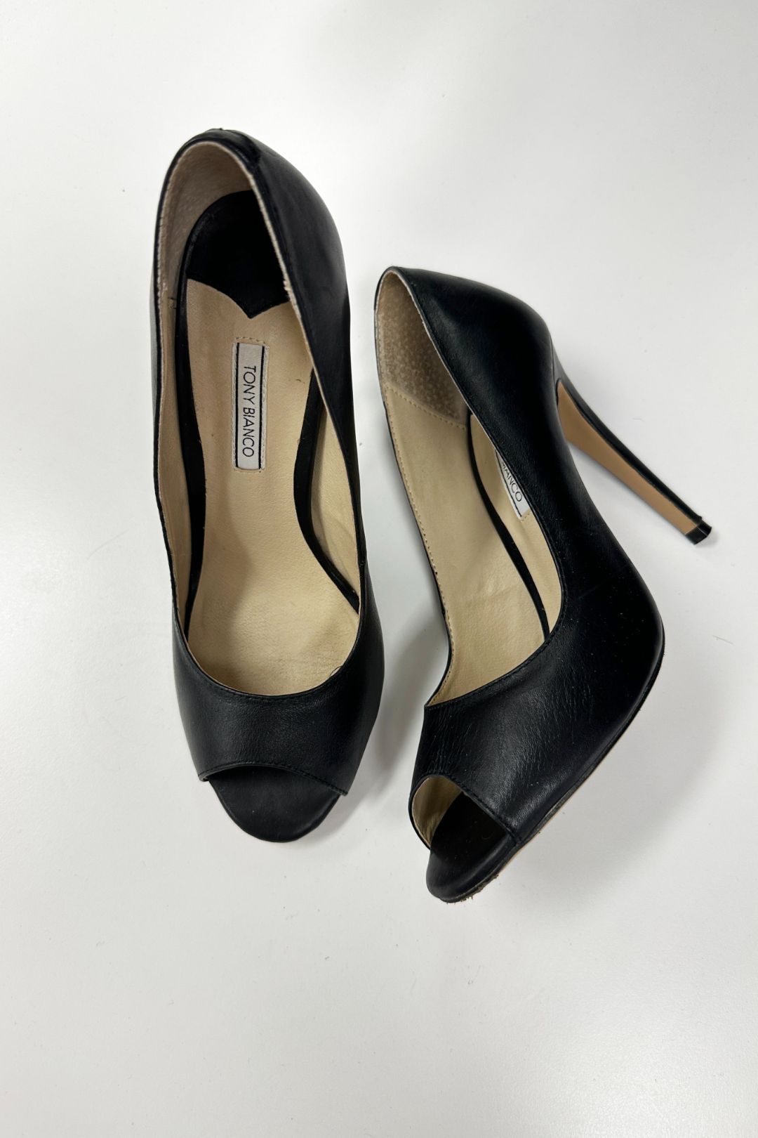 blake strappy leather peep toe stiletto booties