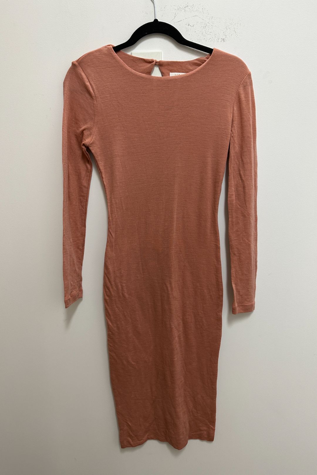 Kookai Wool Midi Dress In Apricot 