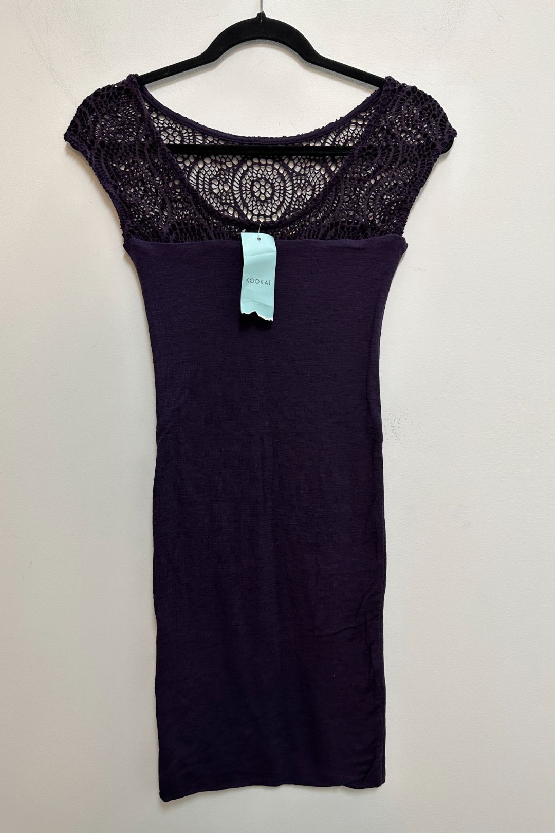Buy Wool Lace Style Purple Mini Dress | Kookai | GlamCorner