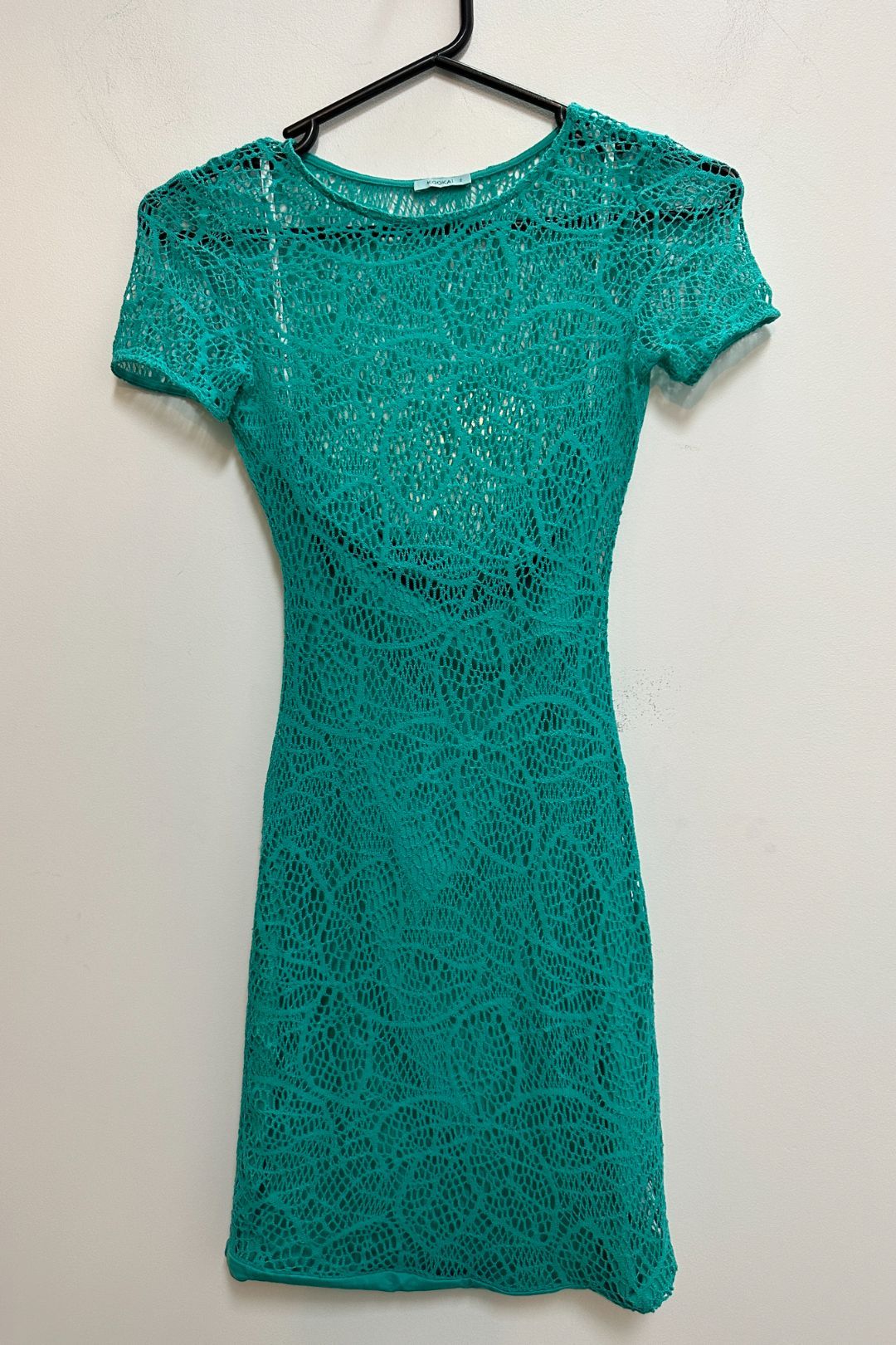 Buy Green Lace Mini Dress | Kookai | GlamCorner