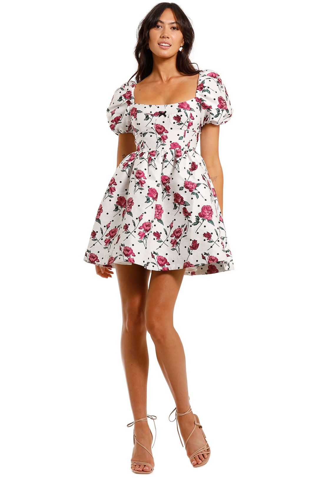 New! For Love & Lemons Jolie Puff outlet Sleeve Mini Dress - Floral - XS