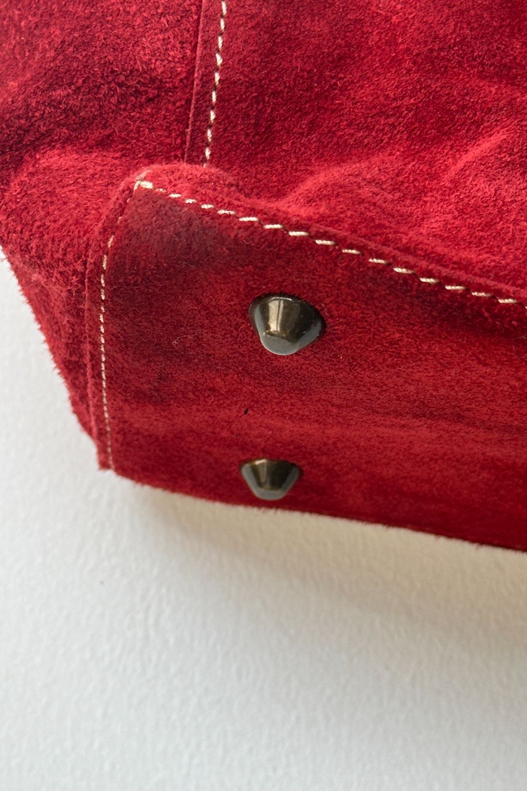 Buy Red Suede Tote Bag Sportscraft GlamCorner