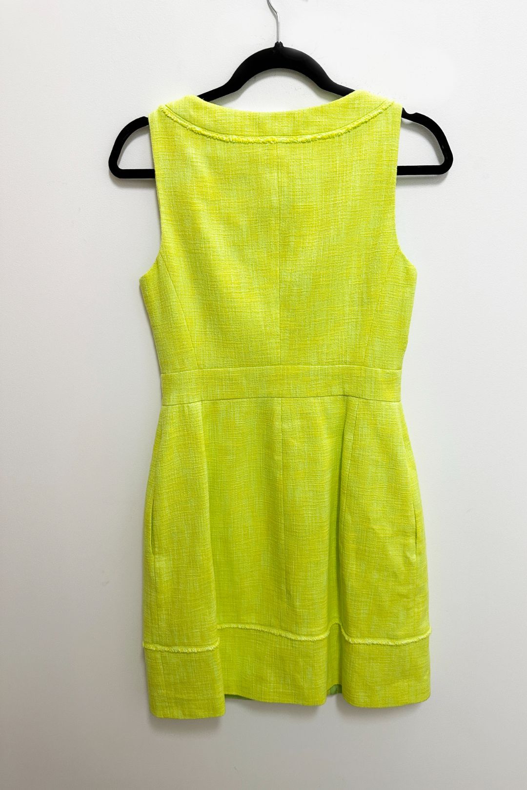 Karen Millen Lime Green Tweed Mini Dress