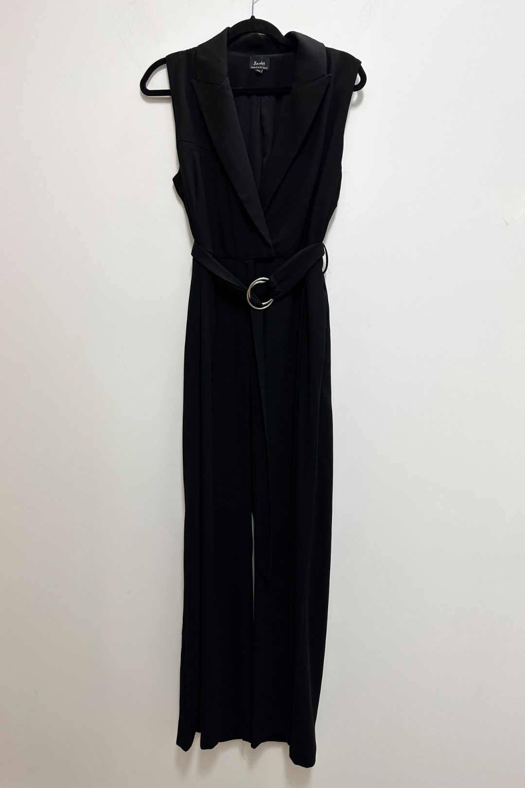 Bardot Black Tux Style Collar Jumpsuit 