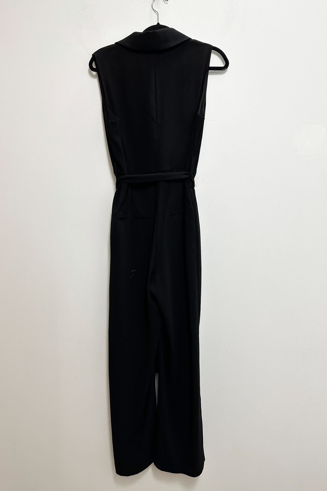 Bardot Black Tux Style Collar Jumpsuit 