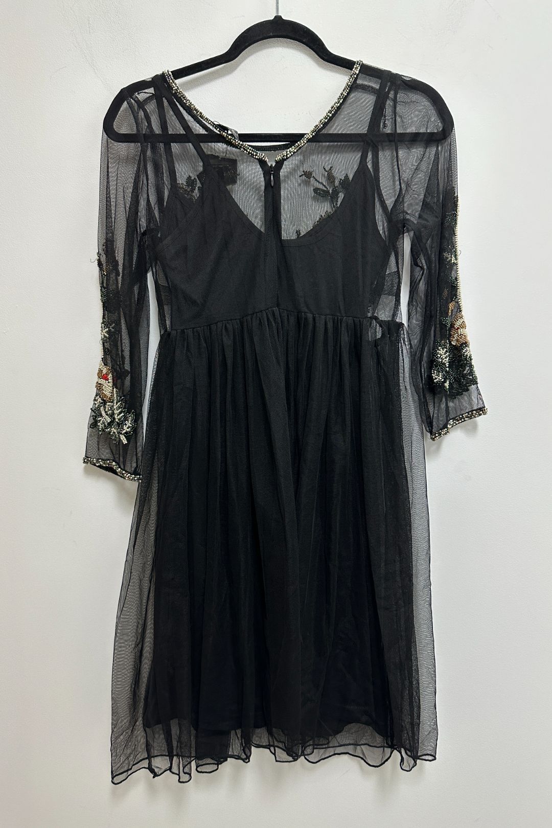Buy Beaded Mesh Black Cocktail Dress | Miss Selfridge
