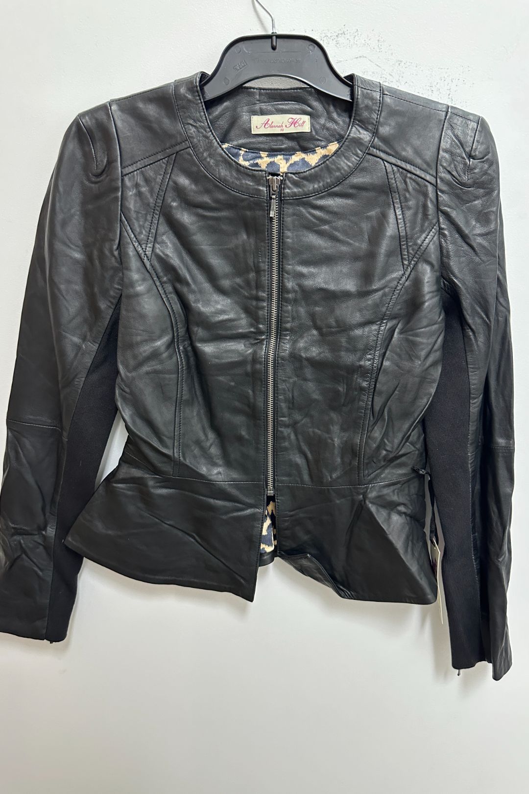 Alannah Hill Black My Femme Fatale Leather Jacket